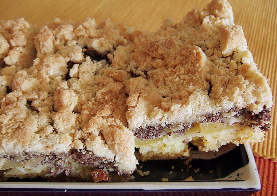 Apfel - Mohnkuchen mit Streuseln von räubermama72 | Chefkoch.de