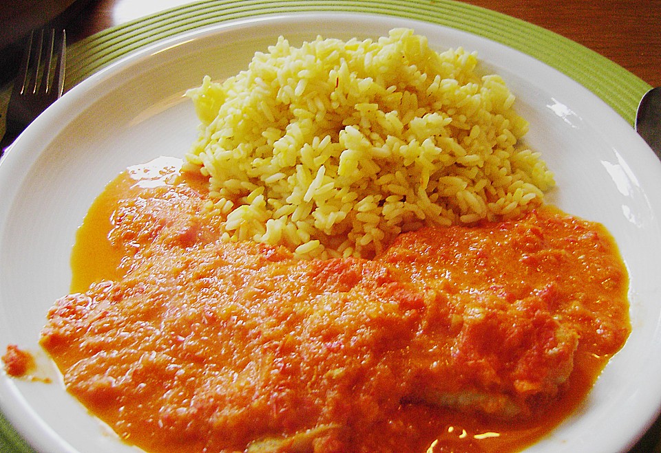 Fisch mit Paprika Zwiebel Sauce von sonnenveilchen52 Chefkoch.de