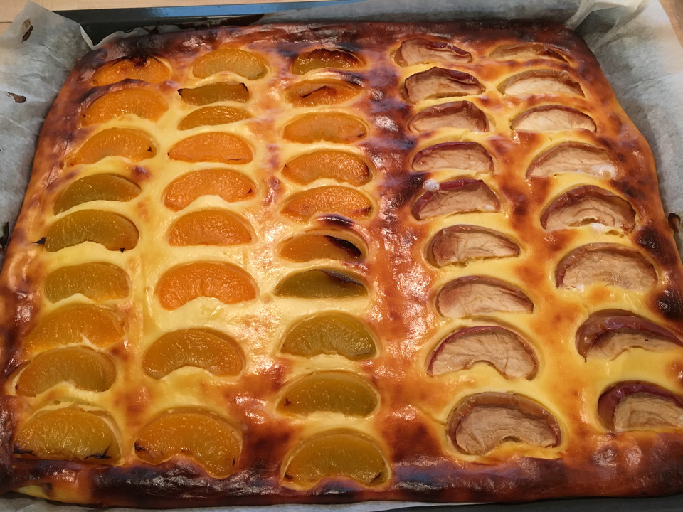 Quarkkuchen vom Blech mit Früchten von marykocht | Chefkoch.de