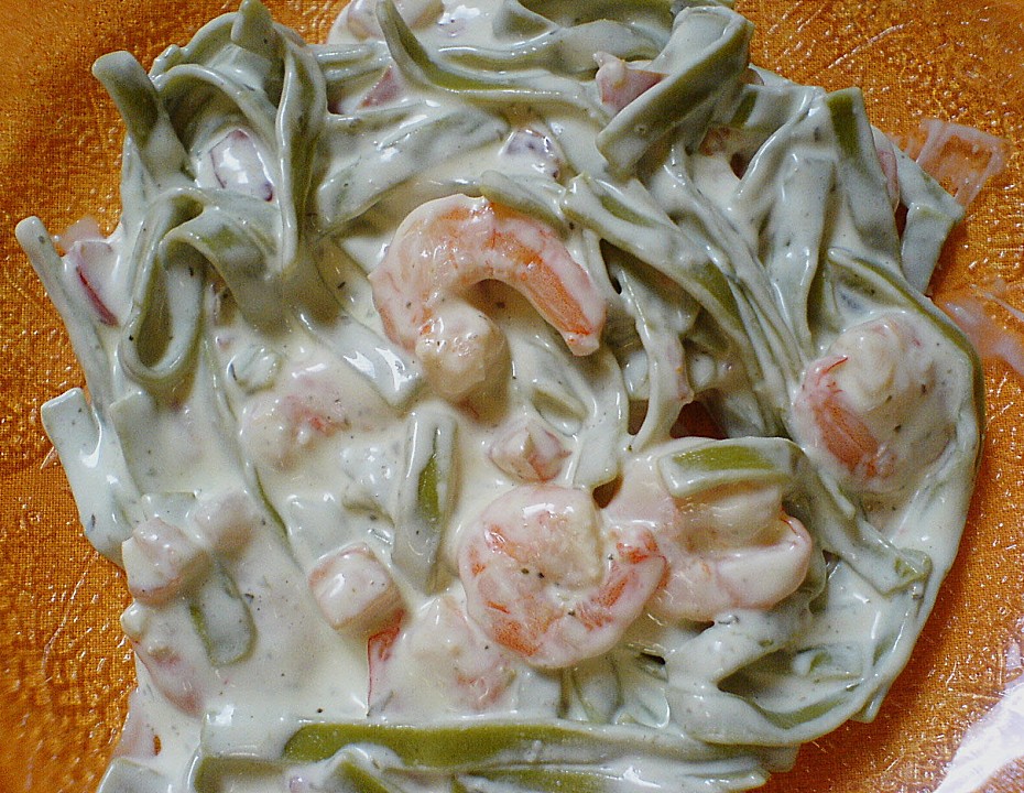 Krabbensalat mit grünen Nudeln / Tagliatelle von Coco1970 | Chefkoch.de