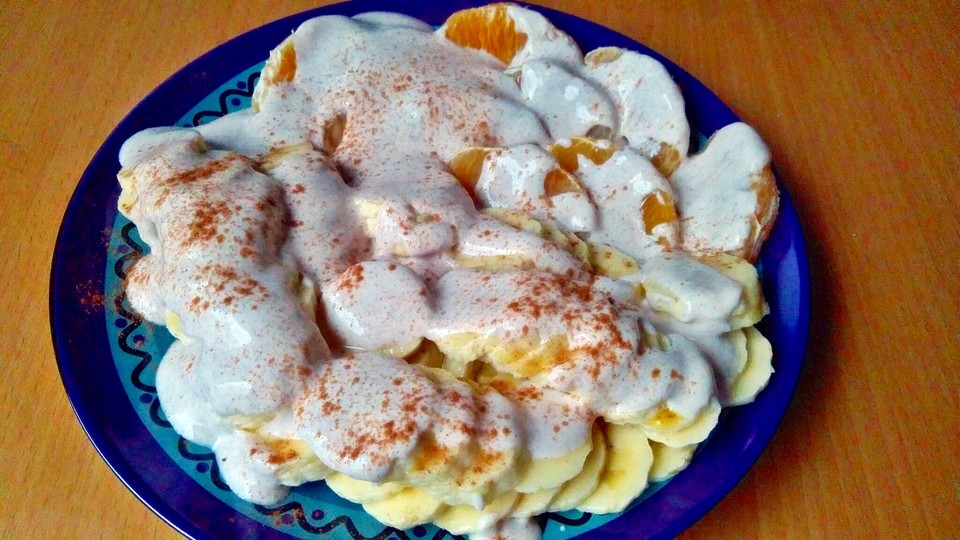 Bananensalat mit Zimtjoghurt von luckys-home | Chefkoch.de