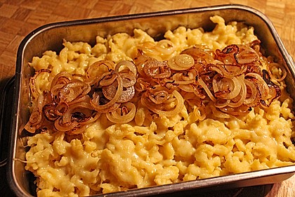 Käsespätzle mit Zwiebeln
