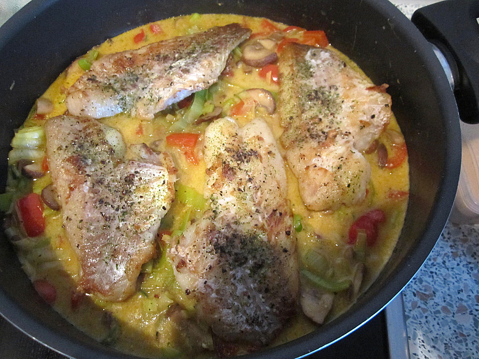 Rotbarsch mit Currygemüse von Gaby3 | Chefkoch.de