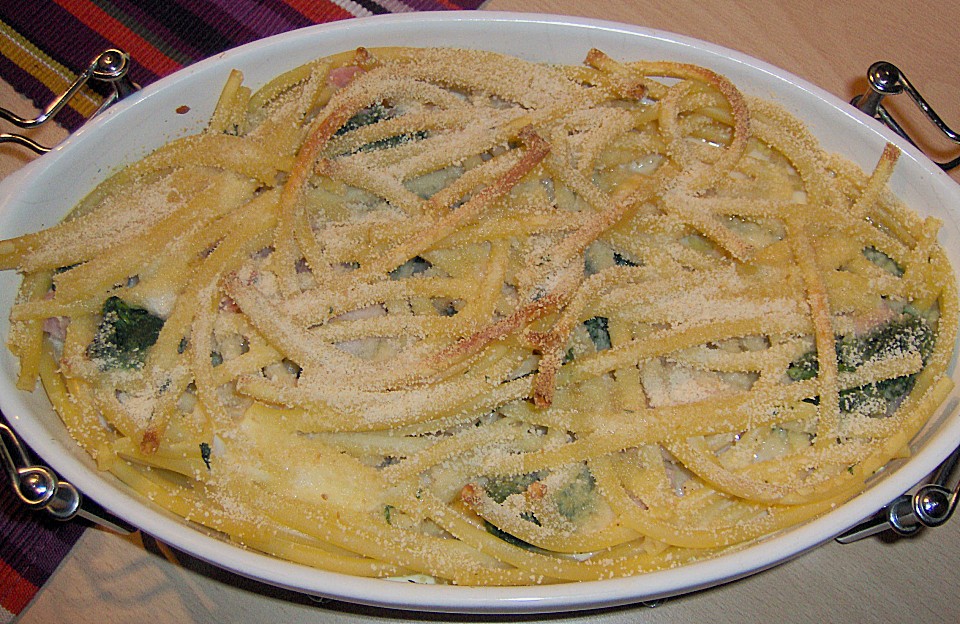 Nudelauflauf mit Spinat und Schinken von dagdag | Chefkoch.de
