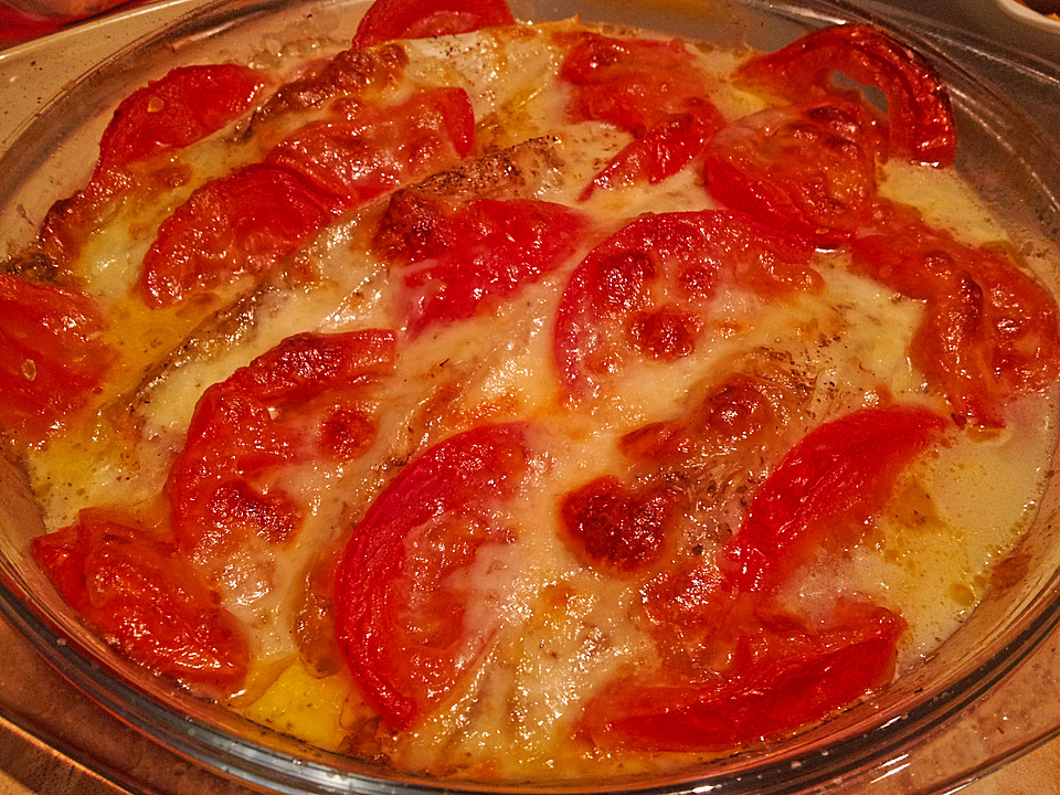 Chicoree mit Tomaten und Mozzarella überbacken von Wüstensohn | Chefkoch.de