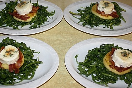 Gudruns Apfel - Speck - Ziegenkäse Türmchen mit Honig und Thymian 26