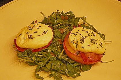 Gudruns Apfel - Speck - Ziegenkäse Türmchen mit Honig und Thymian 46
