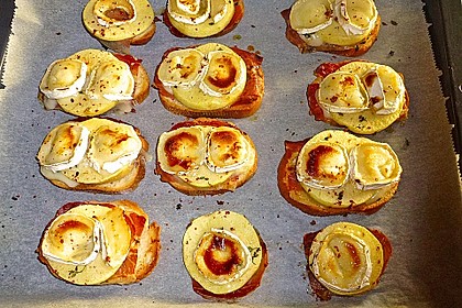 Gudruns Apfel - Speck - Ziegenkäse Türmchen mit Honig und Thymian 53