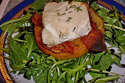 Gudruns Apfel - Speck - Ziegenkäse Türmchen mit Honig und Thymian 27