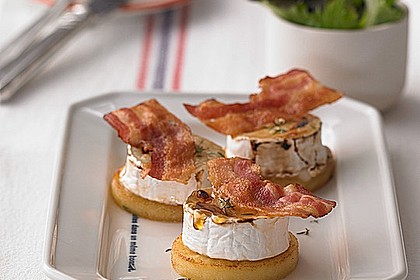 Gudruns Apfel - Speck - Ziegenkäse Türmchen mit Honig und Thymian 3