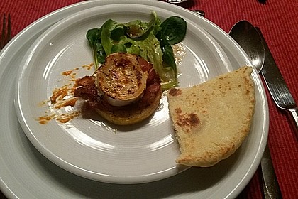 Gudruns Apfel - Speck - Ziegenkäse Türmchen mit Honig und Thymian 48