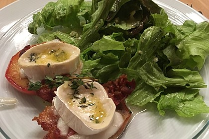 Gudruns Apfel - Speck - Ziegenkäse Türmchen mit Honig und Thymian 34