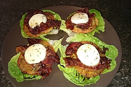 Gudruns Apfel - Speck - Ziegenkäse Türmchen mit Honig und Thymian 9