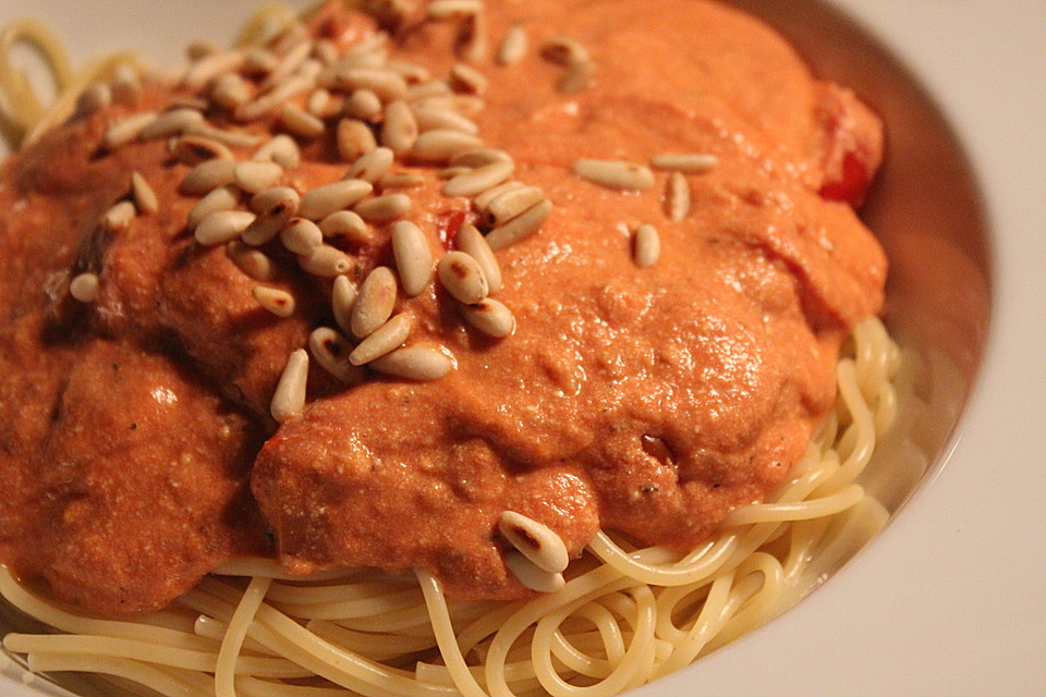 Spaghetti mit Tomaten Ricotta Sauce von Rosel4711 Chefkoch.de