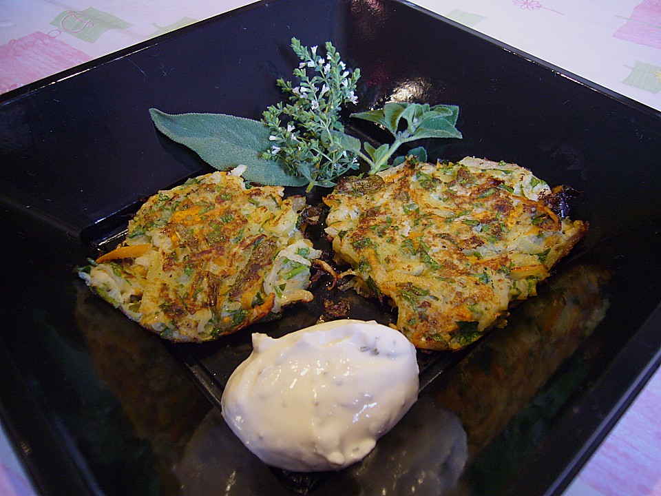 Gemüse - Rösti mit Kräutercreme | Chefkoch.de