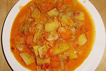 Weißkohlcurry 3
