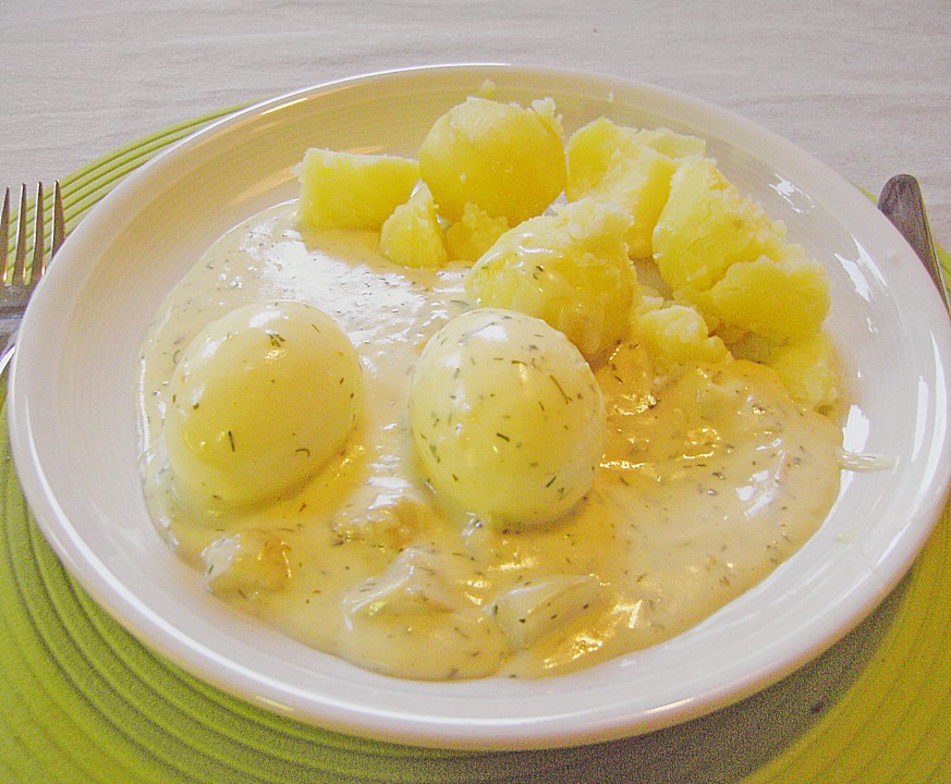 Eier mit Senfsoße à la carte von Zimtreiter | Chefkoch.de