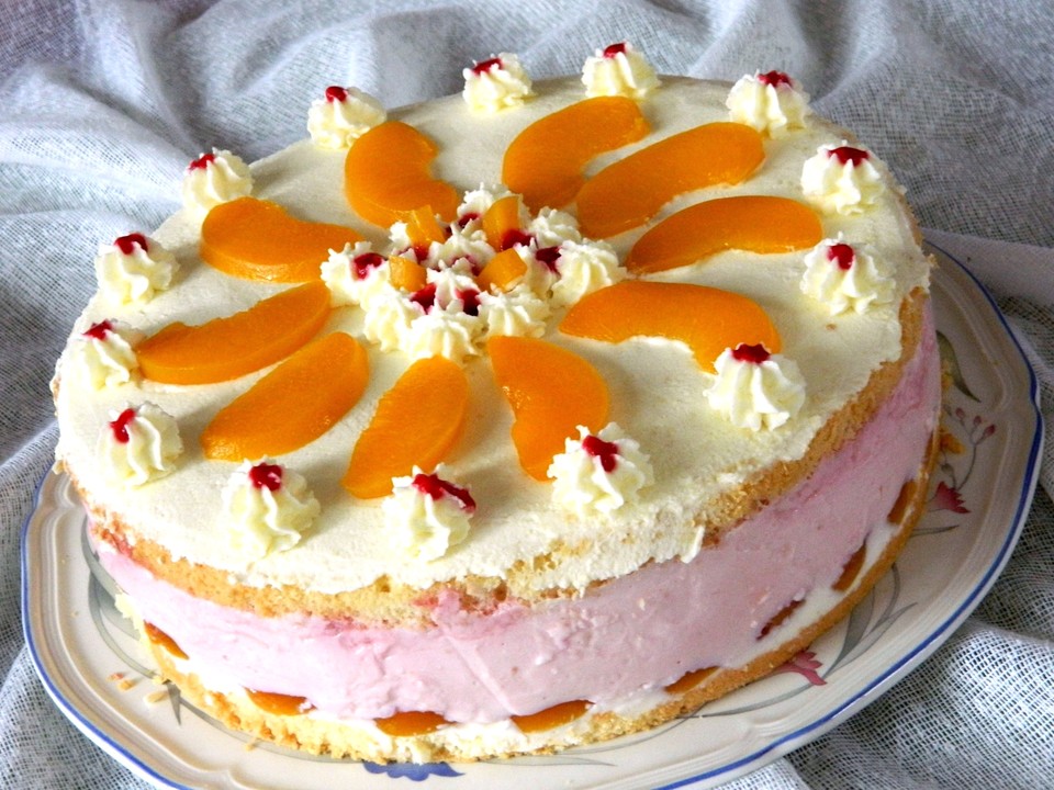 Torte nach Art Pfirsich Melba von Chefkoch.de