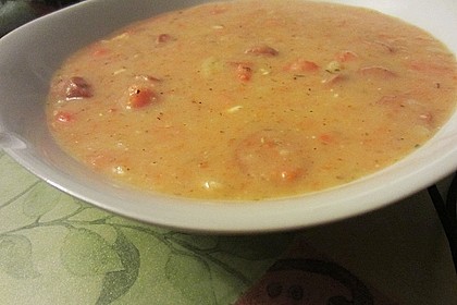 Cremige, aber diättaugliche Kartoffelsuppe mit Thymian und Käse 26