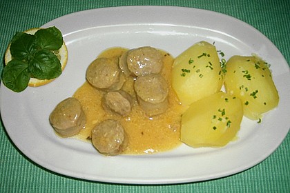 Grobe Bratwurst in Senf - Sahne - Sauce 14