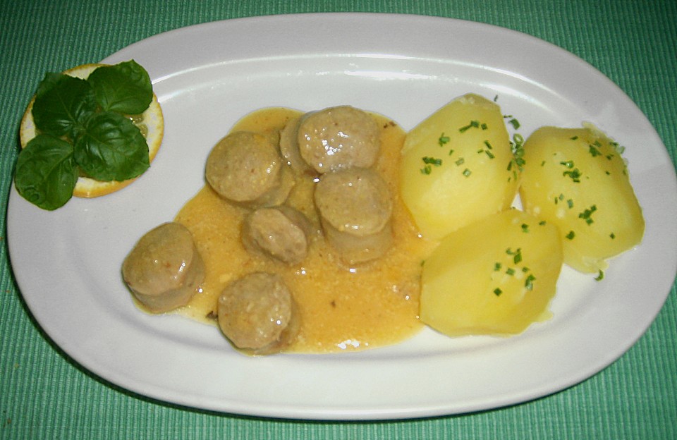 Grobe Bratwurst in Senf - Sahne - Sauce von gotcha86 | Chefkoch.de