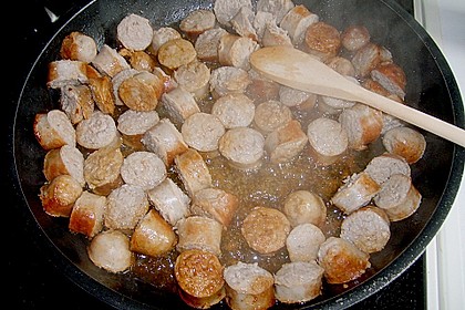 Grobe Bratwurst in Senf - Sahne - Sauce 22