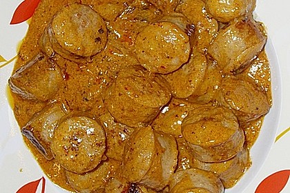 Grobe Bratwurst in Senf - Sahne - Sauce 10