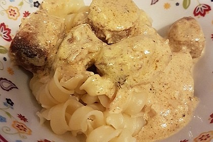 Grobe Bratwurst in Senf - Sahne - Sauce 5