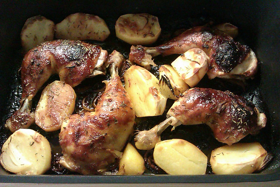 Hähnchen in Barbecuemarinade mit Kartoffeln von Koelkast | Chefkoch.de