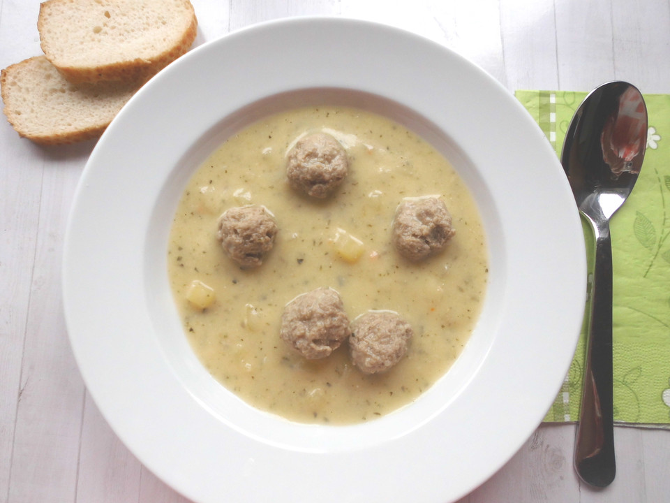 Zucchinisuppe mit Hackbällchen von mima53 | Chefkoch.de