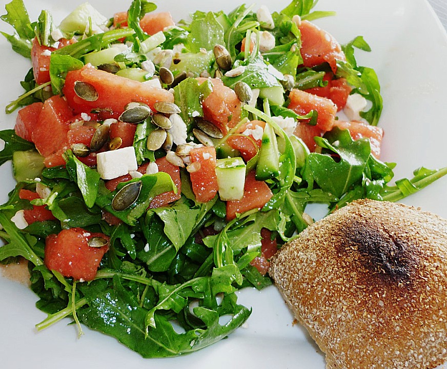 Wassermelonen - Salat mit Schafskäse und Minze von Hely01 | Chefkoch.de