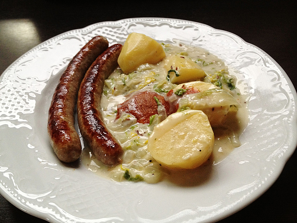 Chinakohl mit Kartoffeln in Sahne, überbacken von ischilein | Chefkoch.de