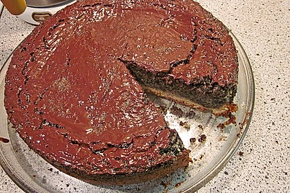 Mohnkuchen mit Vanillecreme und Schoko 7