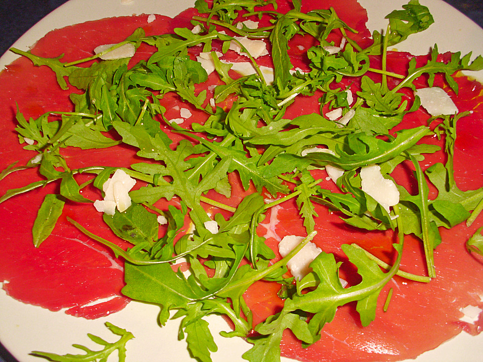 Carpaccio aus Bresaola mit Rucola von Jueson | Chefkoch.de