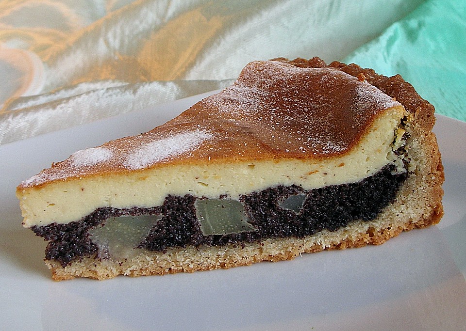 Topfen (Quark) - Mohn - Kuchen mit Birnen von Christine_R | Chefkoch.de