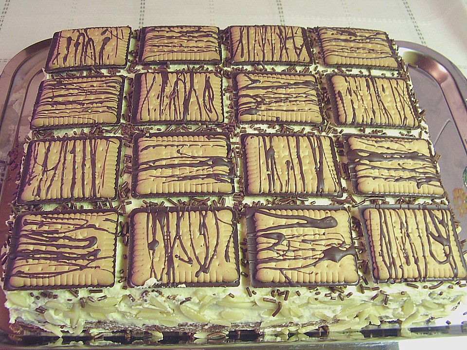 Schoko - Mandel Kuchen mit Likörcreme von mima53 | Chefkoch.de