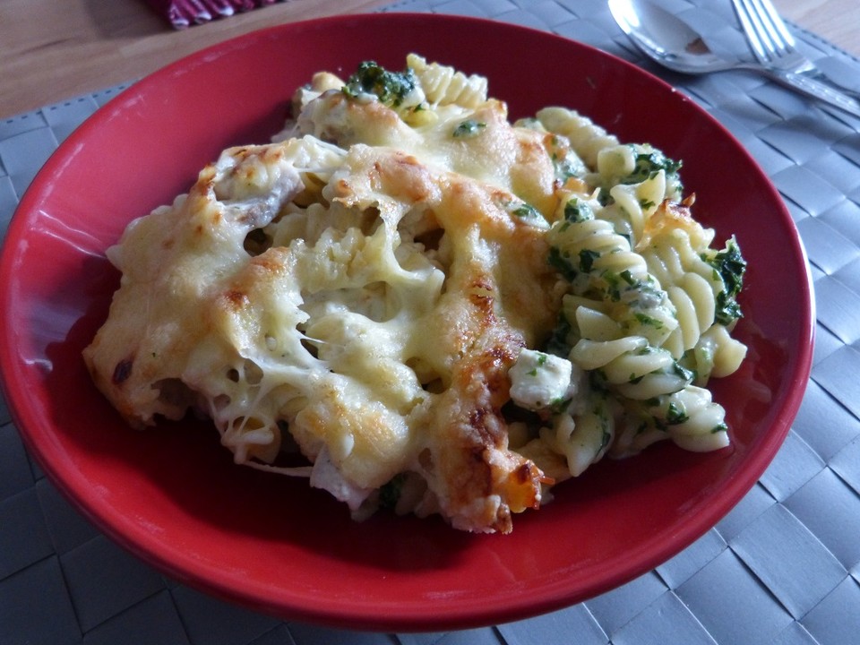 Nudelauflauf mit Spinat und Lachs von queeny | Chefkoch.de