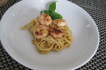 Pasta mit Knoblauch - Tomaten - Shrimps 4