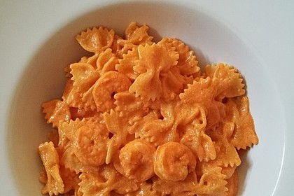 Pasta mit Knoblauch - Tomaten - Shrimps