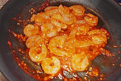 Pasta mit Knoblauch - Tomaten - Shrimps 15