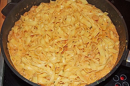 Pasta mit Knoblauch - Tomaten - Shrimps 10