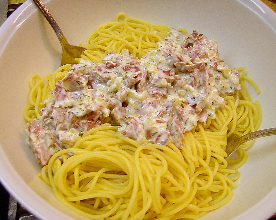 Pasta con Prosciutto crudo e Formaggio fresco von diani02 Chefkoch.de