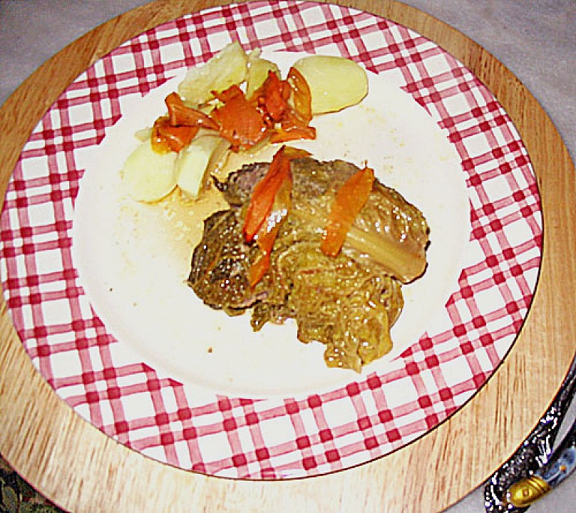 Birnenconfit Rezept - Gefüllte Wirsingpakete Mit Entenstopfleber Von Omacricri