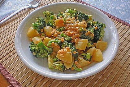 Kartoffel-Brokkoli-Curry mit Kokosmilch 1