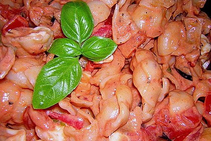 Fusilli mit Auberginen und Mozzarella 11