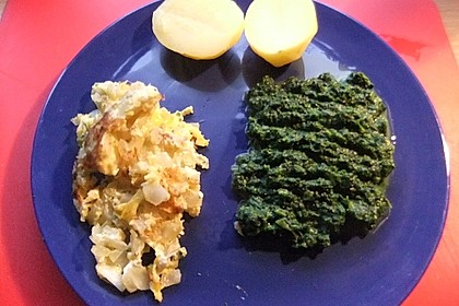Kartoffeln, Spinat, Käse und Ei 16