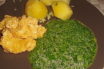 Kartoffeln, Spinat, Käse und Ei 9