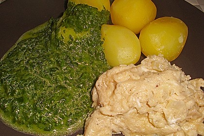 Kartoffeln, Spinat, Käse und Ei 7