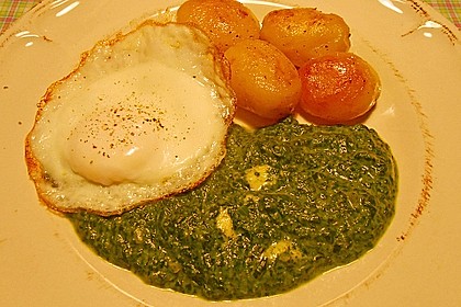 Kartoffeln, Spinat, Käse und Ei 8