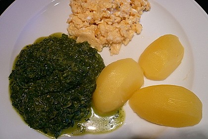 Kartoffeln, Spinat, Käse und Ei 10